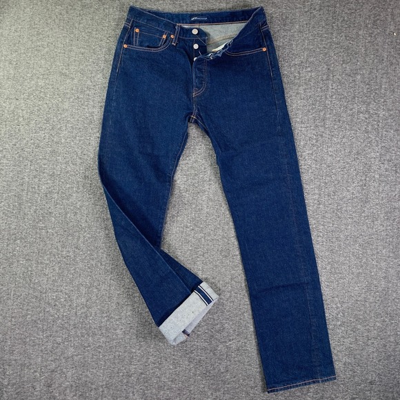 Levi's Other - Levis 501 Made & Crafted Jeans Men 32x32 Selvedge Blue Denim Button Fly
